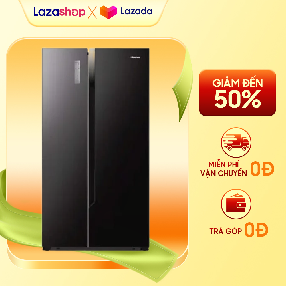 [CHỈ GIAO HCM] Tủ lạnh Hisense Inverter 508 lít HS56WF - Kiểu tủ Side by side Công nghệ làm lạnh kép
