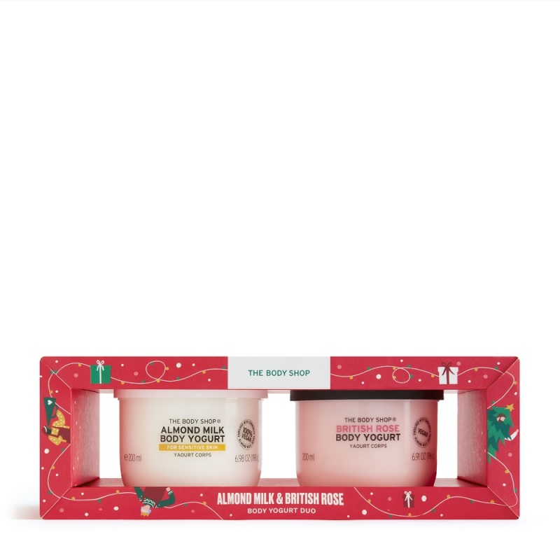 Buy The Body Shop Almond Milk & British Rose Body Yogurt Duo (Christmas Gift Set) Singapore
