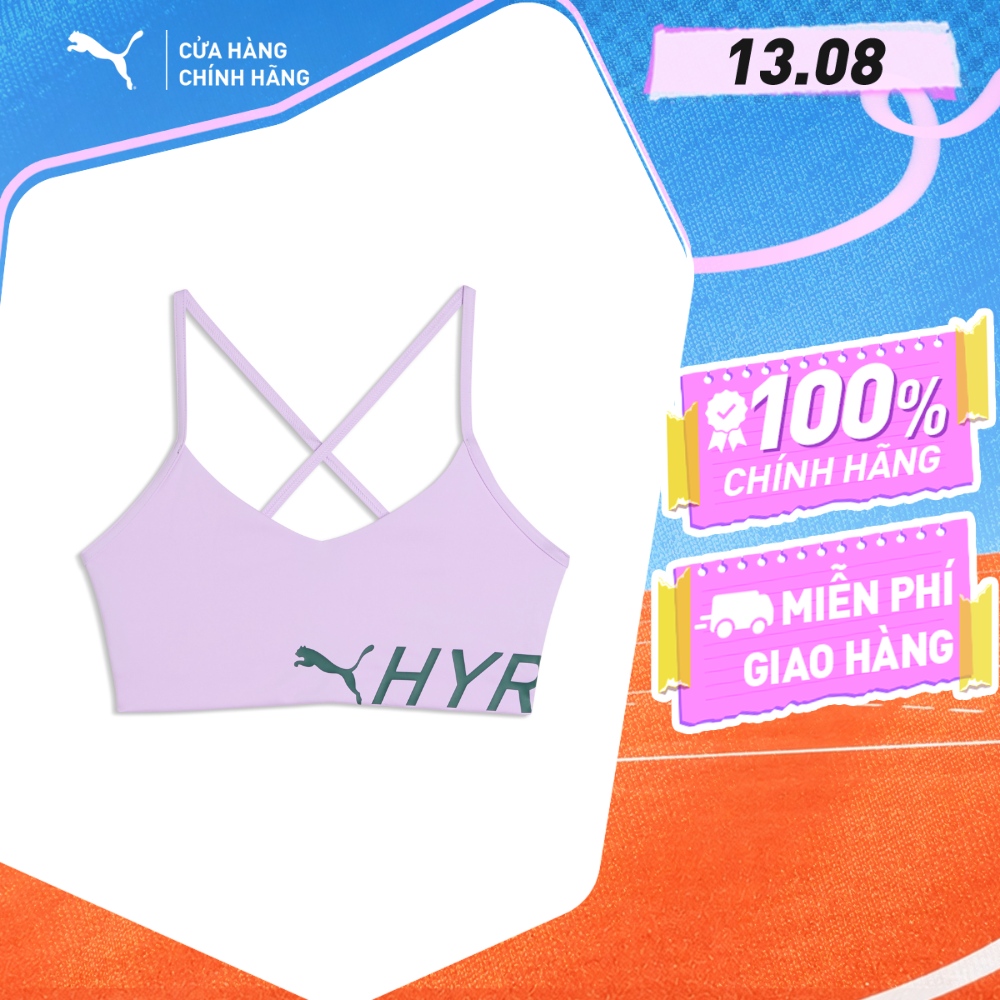 Áo Ngực Thể Thao Tập Luyện PUMA Nữ W HYROX STRAPPY PWRMODE BRA Light Lavender Màu Tím