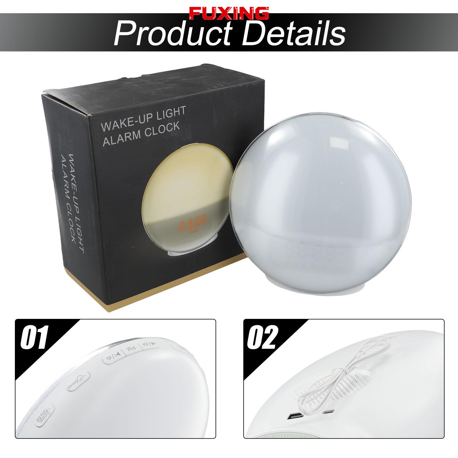 FUXING Nature Wake Up Light Alarm Clock SunriseSunset Simulation FM Radio Sleep Better ราคา 1,781 บาท*ส่งฟรี
