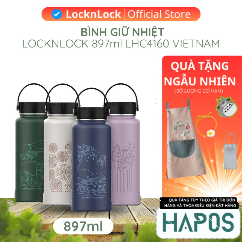 Bình giữ nhiệt LocknLock bằng thép không rỉ Riga Tumbler Vietnam Edition 897ml (4 phiên bản) LHC4160 - HAPOS OFFICIAL