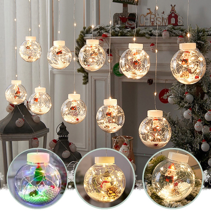 【Birr】Cod Led Christmas Curtain Lights Home Decoration Shop Window Holiday Decoration Copper Wire Lamp ราคา 249 บาท*ส่งฟรี
