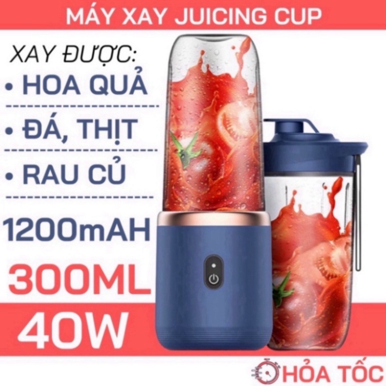 Máy Xay Sinh Tố Chigo 2 Cối 400ml Nhỏ Gọn Tiện Lợi, Máy Xay Đa Năng Cầm Tay Sạc Điện - 3