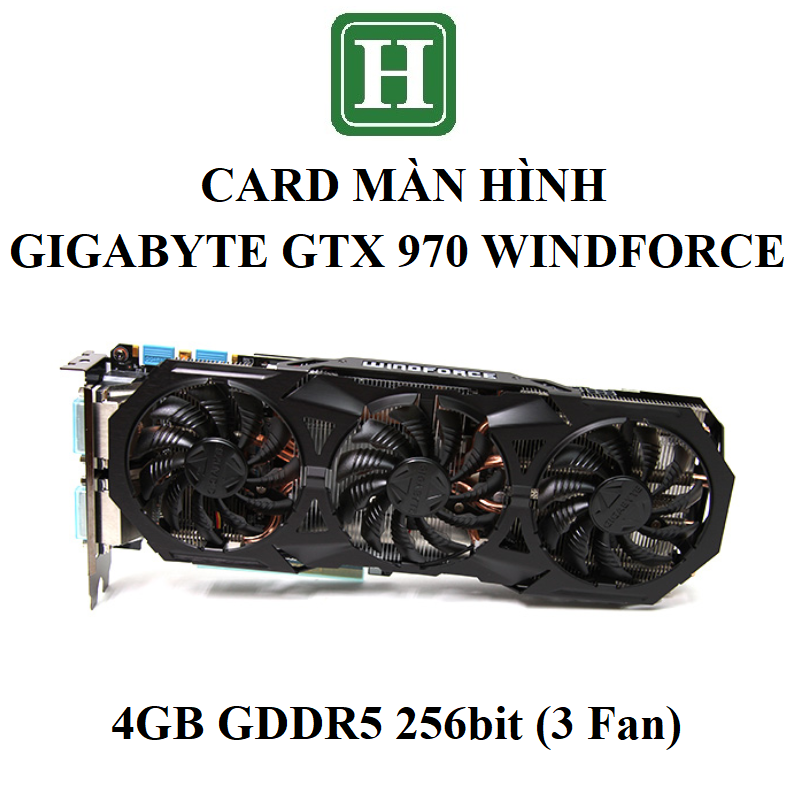 Card màn hình gaming gigabyte gtx 970 g1 4gb gddr5 256bit, hàng zin tháo máy, bh 6 tháng