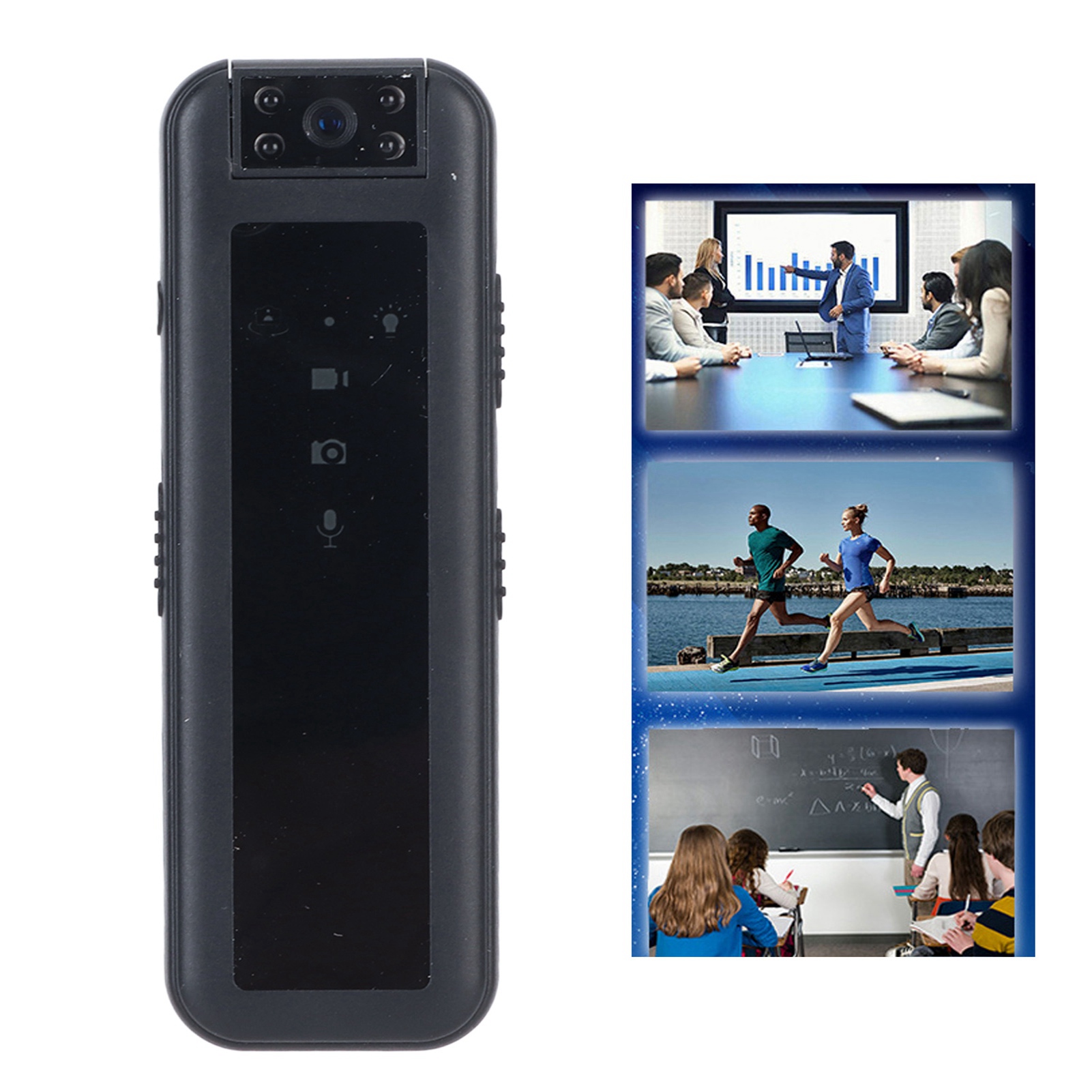 Mini đầu ghi video Độ nét cao chống sốc 1920x1080 Độ phân giải máy quay phim mini cho bài giảng