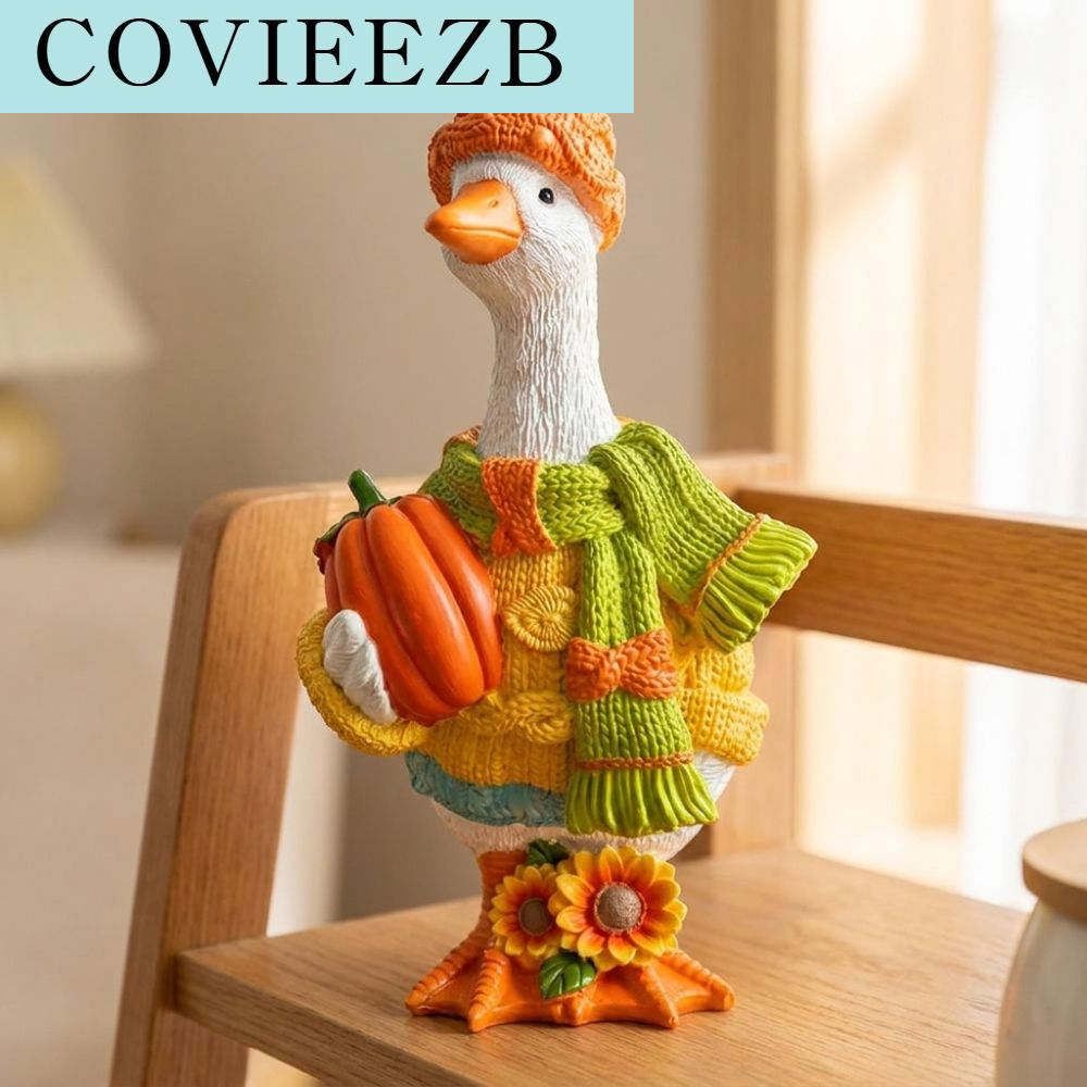 COVIEEZB ธีมการเก็บเกี่ยว ของตกแต่งเป็ดฟักทองฤดูใบไม้ร่วง สไตล์ชนบท สีสันสดใส รูปปั้นเป็ดเรซิน สร้างสรรค์ ไม่เหมือนใคร ของตกแต่งสนามหญ้า ของตกแต่งวันฮาโลวีน ราคา 565 บาท*ส่งฟรี