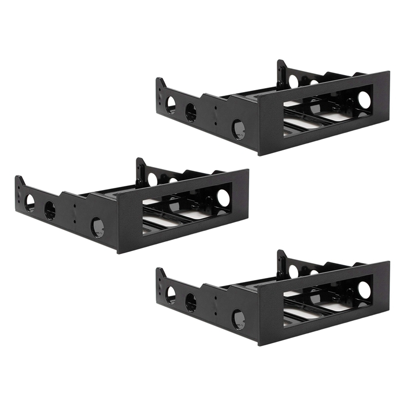 3X 3.5 to 5.25 Hard Drive Drive Bay Front Bay Bracket Adapter,Mount 3.5 Inch Devices in 5.25in Bay