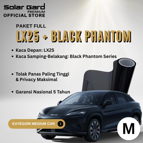 SOLAR GARD PREMIUM KACA FILM LX25-BLACK PHANTOM PAKET FULL MEDIUM CAR - TOLAK PANAS & PRIVACY MAKSIMAL - GARANSI 5 TAHUN -RM3 Variasi Harga 15,794,000 rupiah*Gratis Ongkir