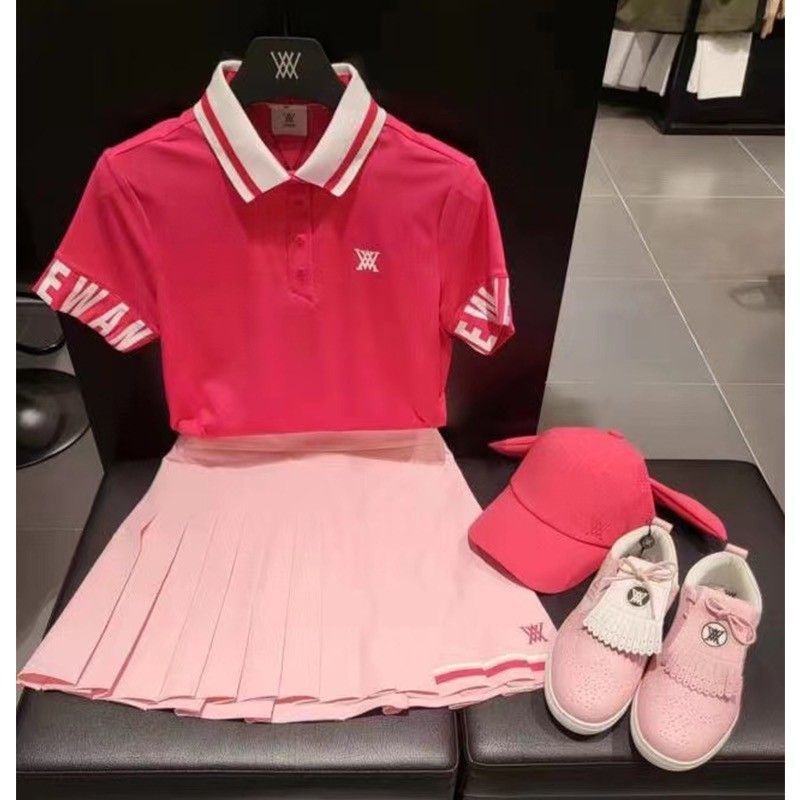 Korean imported ANEW New South Korea Original Single Golf Clothing Ladies Short-sleeved Jacket Quick-drying Breathable Golf Sports Jersey NEW 2024 - ยี่ห้อ OEM ราคา 1,312 บาท*ส่งฟรี