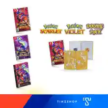 ภาพขนาดย่อสินค้า[พร้อมจัดส่ง) Nintendo Switch 1) Pokemon Scarlet (แผ่นเกม), 2) Pokemon Violet (แผ่นเกม) , 3) Double Pack Pokemon Violet & Scarlet (แผ่นเกมแพ็คคู่), 4)Double Pack แผ่นเกม+กล่องสีทอง/ Zone Asia Eng.