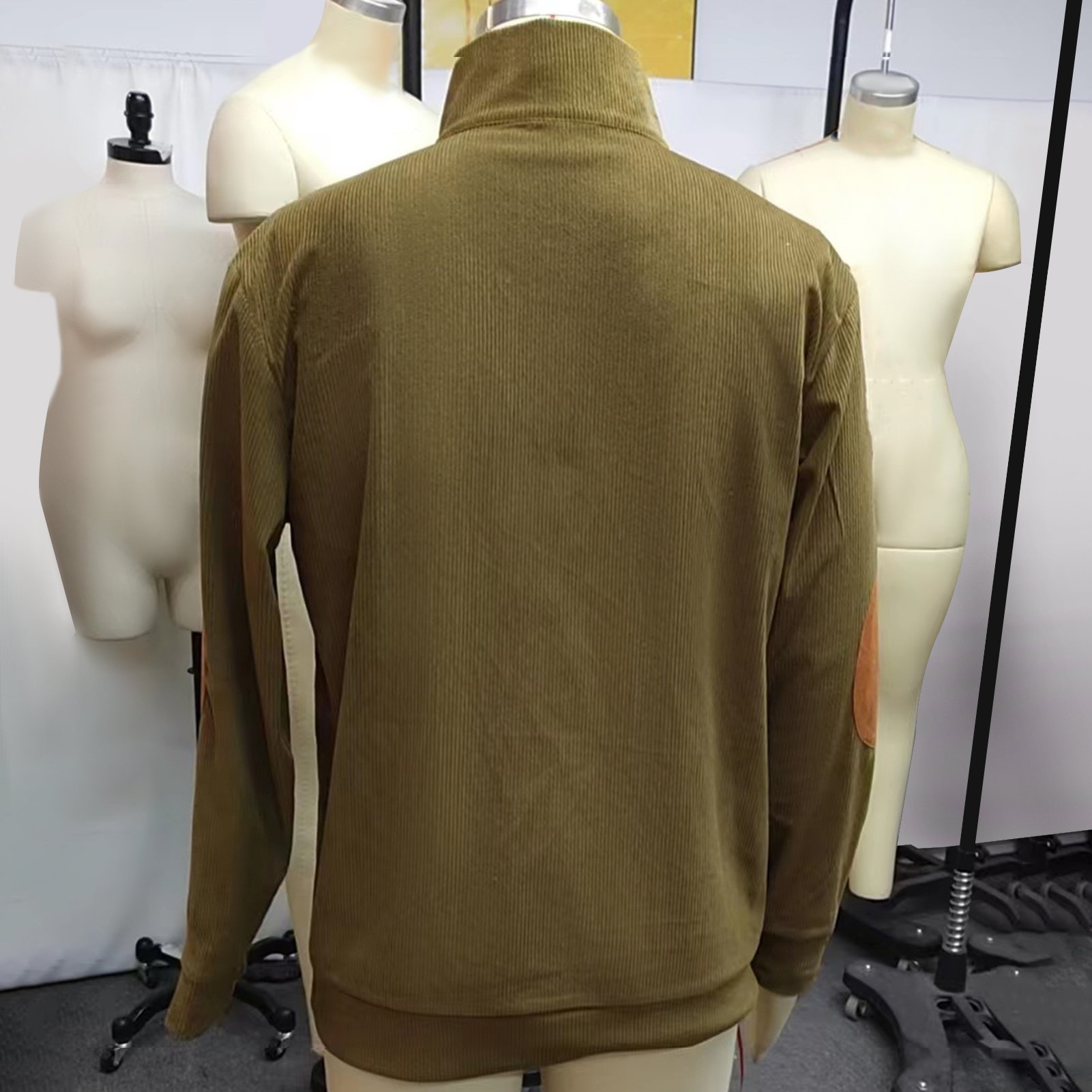 Versatile Pullover Top Men's Retro Button Patchwork Sweater Classic Stand Collar Pullover for Autumn Winter Versatile456_voghion.com