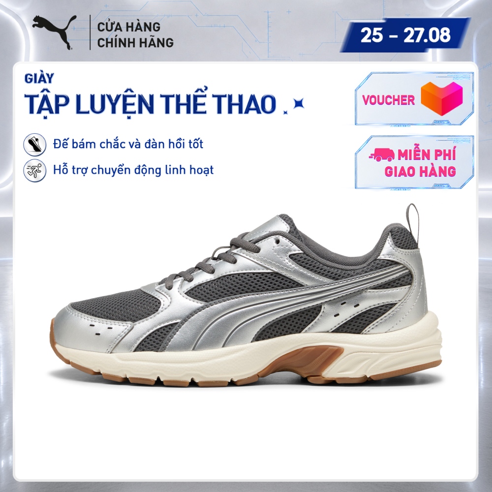 Giày Thể Thao PUMA Unisex Milenio Tech LT Cool Dark Gray-Silver Màu Xám