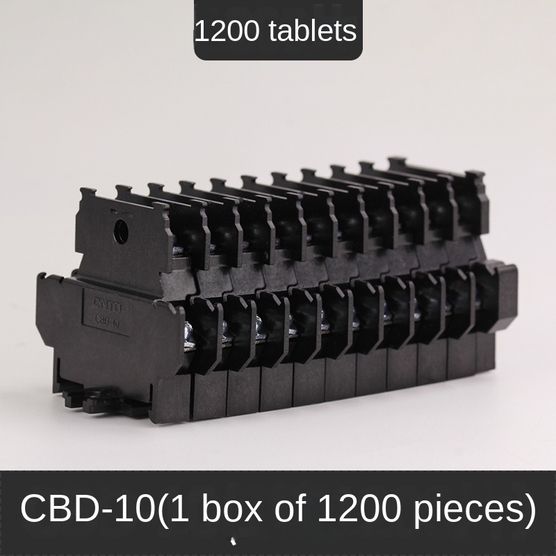 Đầu Nối Đường Ray Kép CBD-10 (1200 Viên) CNTD CBD-10A TBD - terminal Đầu Cốt Đồng 10A/20A, Gắn Ray DIN, Đóng Gói 10/100/1000+ Tự Động Hóa