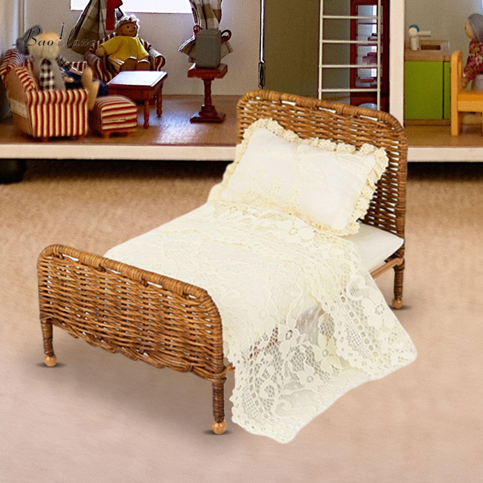 ตุ๊กตาน่ารัก ของเล่นเด็ก Baoblaze 1/12 house Miniature เตียงตกแต่ง MINI เตียงตกแต่งของขวัญวันเกิดตกแต่งมินิเฟอร์นิเจอร์สำหรับ Diorama ราคา 4,721 บาท*ส่งฟรี