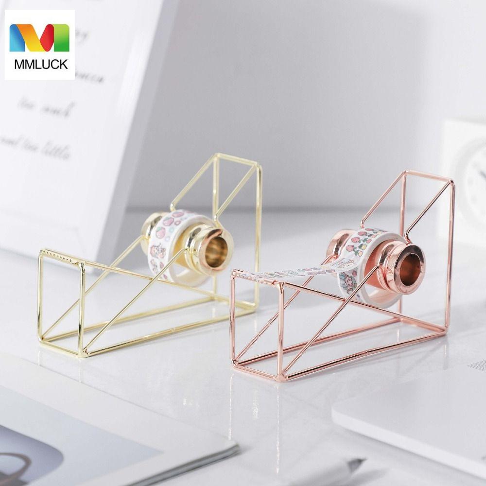MMLUCK Chống trượt Hộp đựng băng nghệ thuật bằng sắt Cắt mịn Chống gỉ Giá đỡ băng để bàn Phong cách An toàn Túi đựng băng dính Trang trí bàn