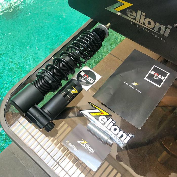 SHOCK TABUNG ZELIONI BLACK MATTE FRONT VESPA GT SERIES GTS GTV - Shafiyul Shop Harga 9,819,000 rupiah*Gratis Ongkir