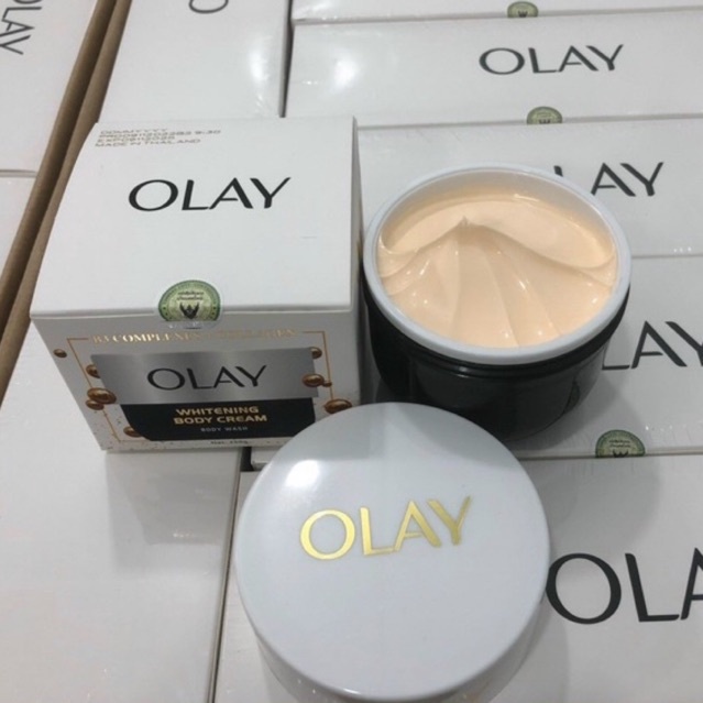 Kem body OLAY kháng nước 250gam trắng da sau 14 ngày sử dụng có makeup