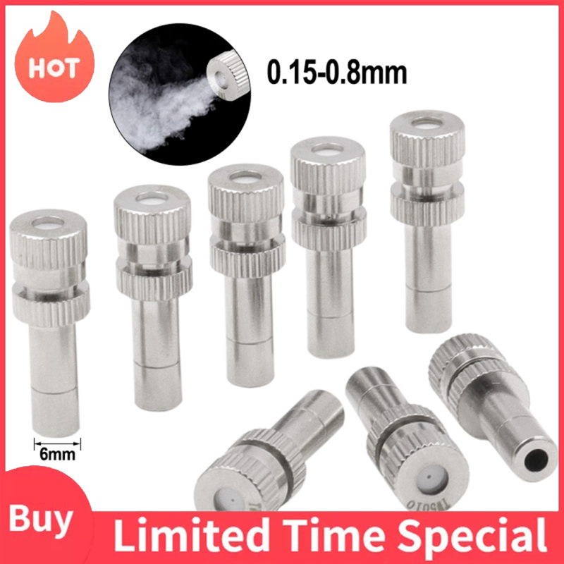 Đầu nối 6mm vòi phun sương áp suất thấp vòi phun nước làm ẩm làm sạch bụi làm mát