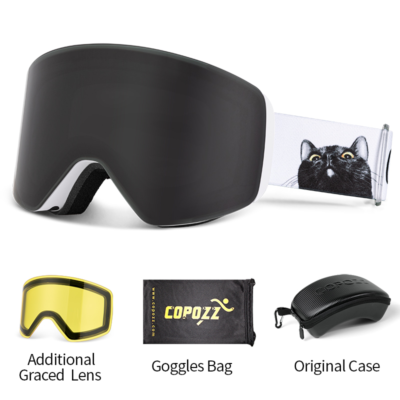 COPOZZ Professional Winter Ski Goggles Magnetic Quick-Change Double Layers Anti-Fog Snowboard goggles Men Women Ski Equipment th ราคา 2,137 บาท*ส่งฟรี