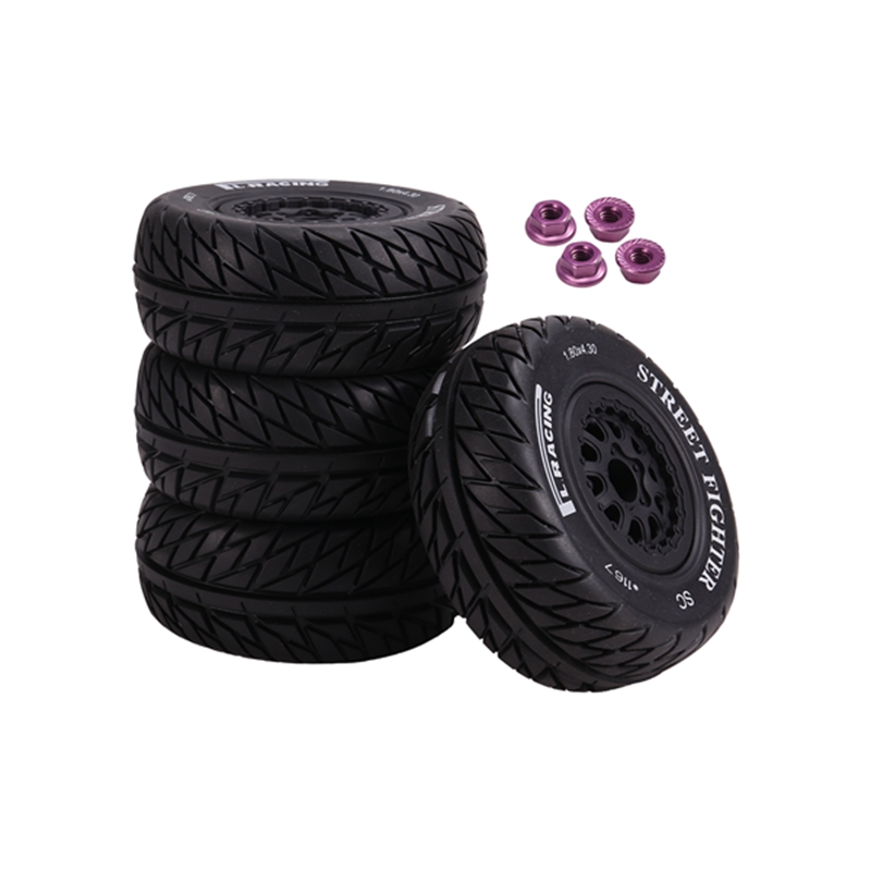 4Pcs 110mm 1/10 Short Course Truck Tires Tyre Wheel with 12mm Hex for Slash Senton HuanQi 727 Vkar 10sc Rc Car