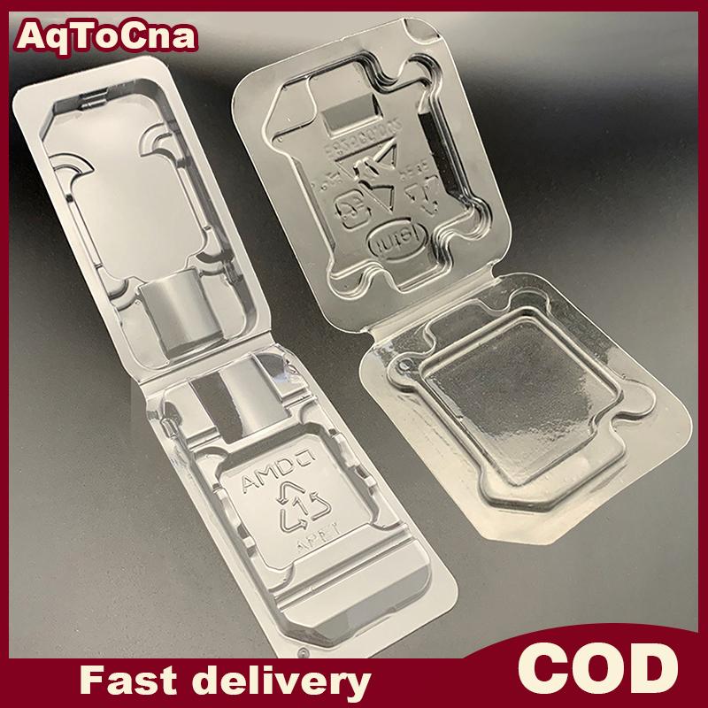 AqToCna 10pcs CPU clamshell TRAY BOX AMD Case Holder Protection สำหรับ AMD AM2 AM3 FM1 FM2 ราคา 31 บาท*ส่งฟรี