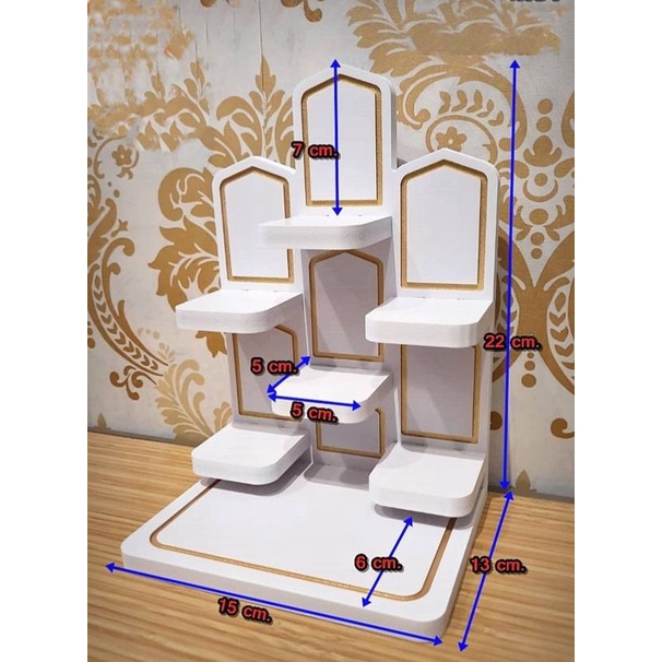 🔥A泰国白色金边架子 小祭坛桌 佛牌台 佛像 神台 Prayer Altar mini Table