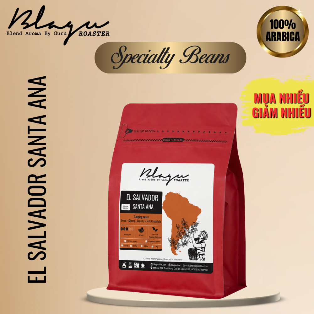 Cà Phê Blagu Hạt Rang El Salvador Santa Ana - 250g