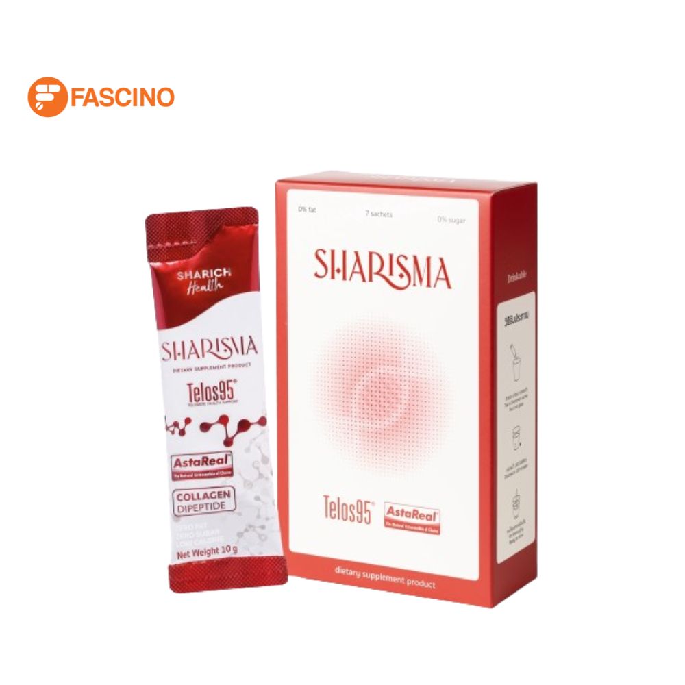 SHARISMA TELOS95 ผลิตภัณฑ์เสริมอาหารคอลลาเจนไดเปปไทด์ (กล่อง 7 ซอง) ราคา 625 บาท*ส่งฟรี