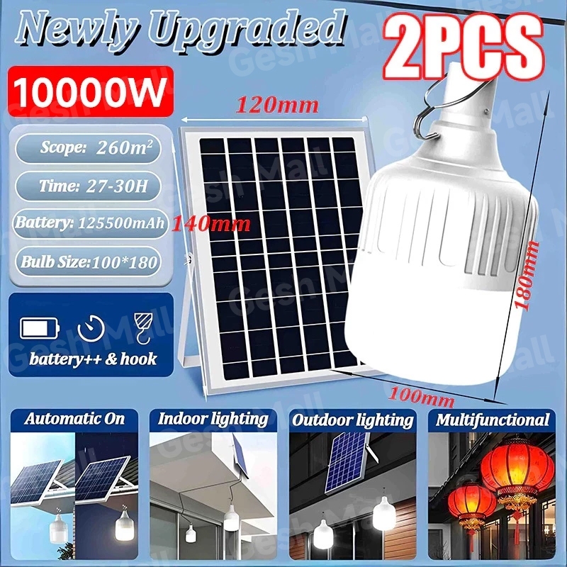 Gesh Solar Light Bulb Outdoor Waterproof LED Solar Lights Buy 1 Take1 Indoor Light With Solar Pannel