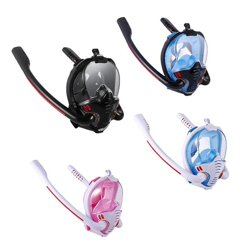 Snorkeling Mask Double Tube Silicone Diving Mask Adult Swimming Mask
