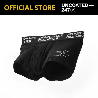 (UNCOATED 247 Store) Boxer Briefs - Low Rise (Standard Black) Blank Corp