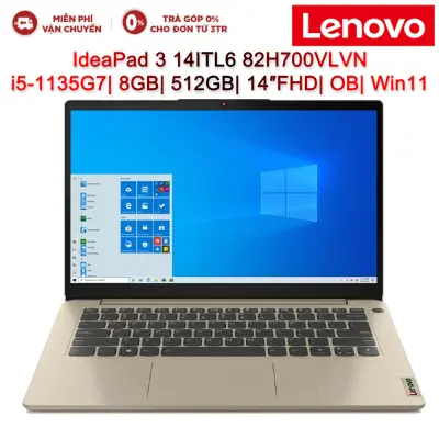 Laptop Lenovo IdeaPad 3 14ITL6 82H700VLVN i5-1135G7| 8GB| 512GB| 14″FHD| OB| Win11