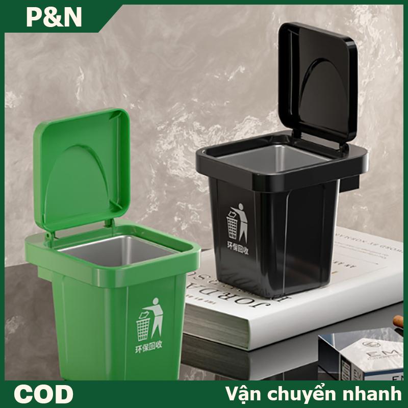 P&N Thùng rác có thể gạt tàn với nắp thép không gỉ gạt tàn tường phòng tắm treo notch chống bay tro gạt tàn