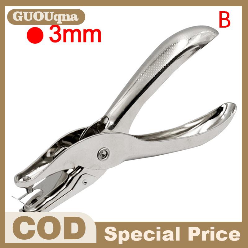 GUOUqna Duy Nhất Lỗ Puncher Kim Loại 3Mm 6Mm Lỗ Chân Lông Đường Kính Đấm Kìm Giấy Tay Scrapbooking Đấm