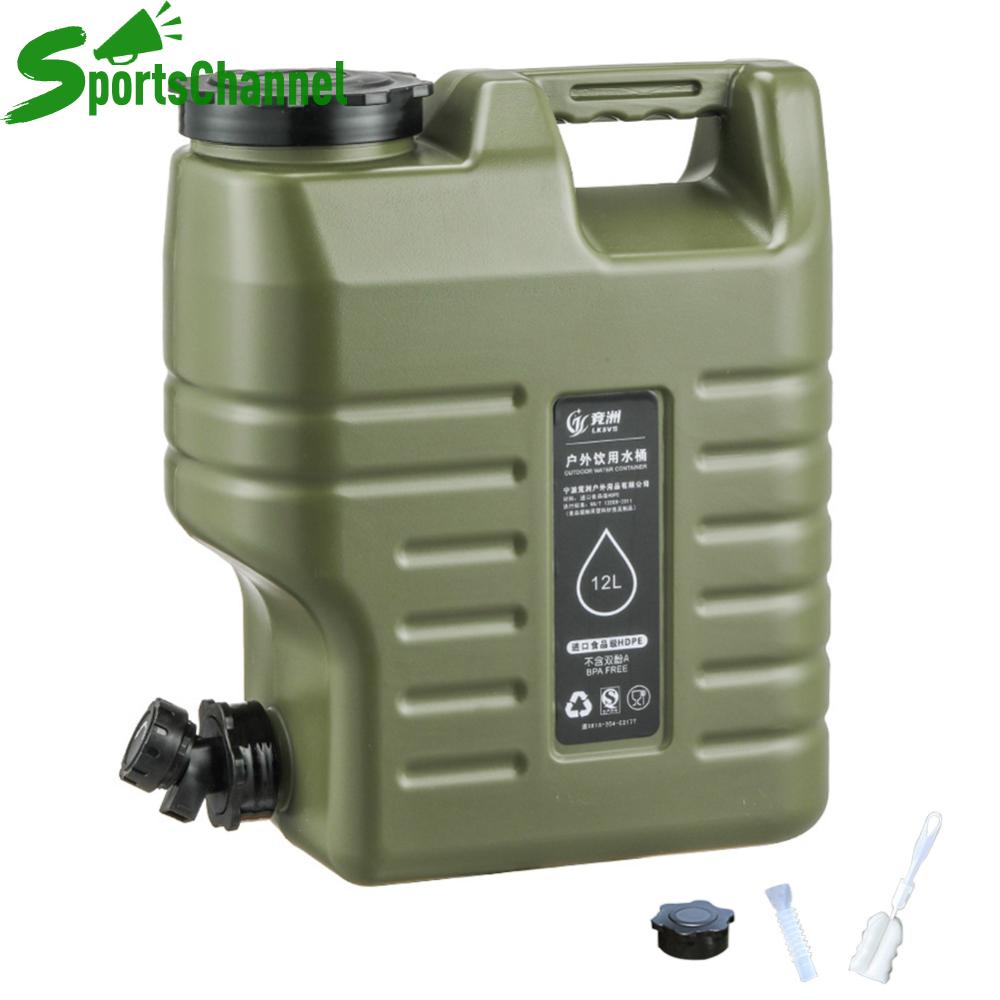 3.2 Gallon/12L cắm trại bình nước với cái vòi nước không chứa BPA Xe dụng cụ chứa nước Tank xách tay Dung tích lớn thực phẩm cấp PE