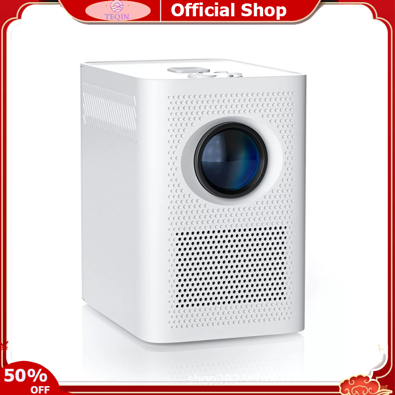 TEQIN Portable Projector 4K HD WiFi 6 V5.0 Smart Mini Projector 120 ANSI 1280x720P Home Video Movie Projector ราคา 3,861 บาท*ส่งฟรี