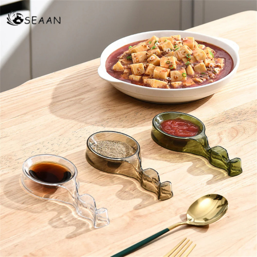 Bánh Bao món nhúng muỗng thương mại gia dụng dầu làm nước sốt món ăn bàn ăn hai trong một Đũa Muỗng khung đĩa Sứ xương