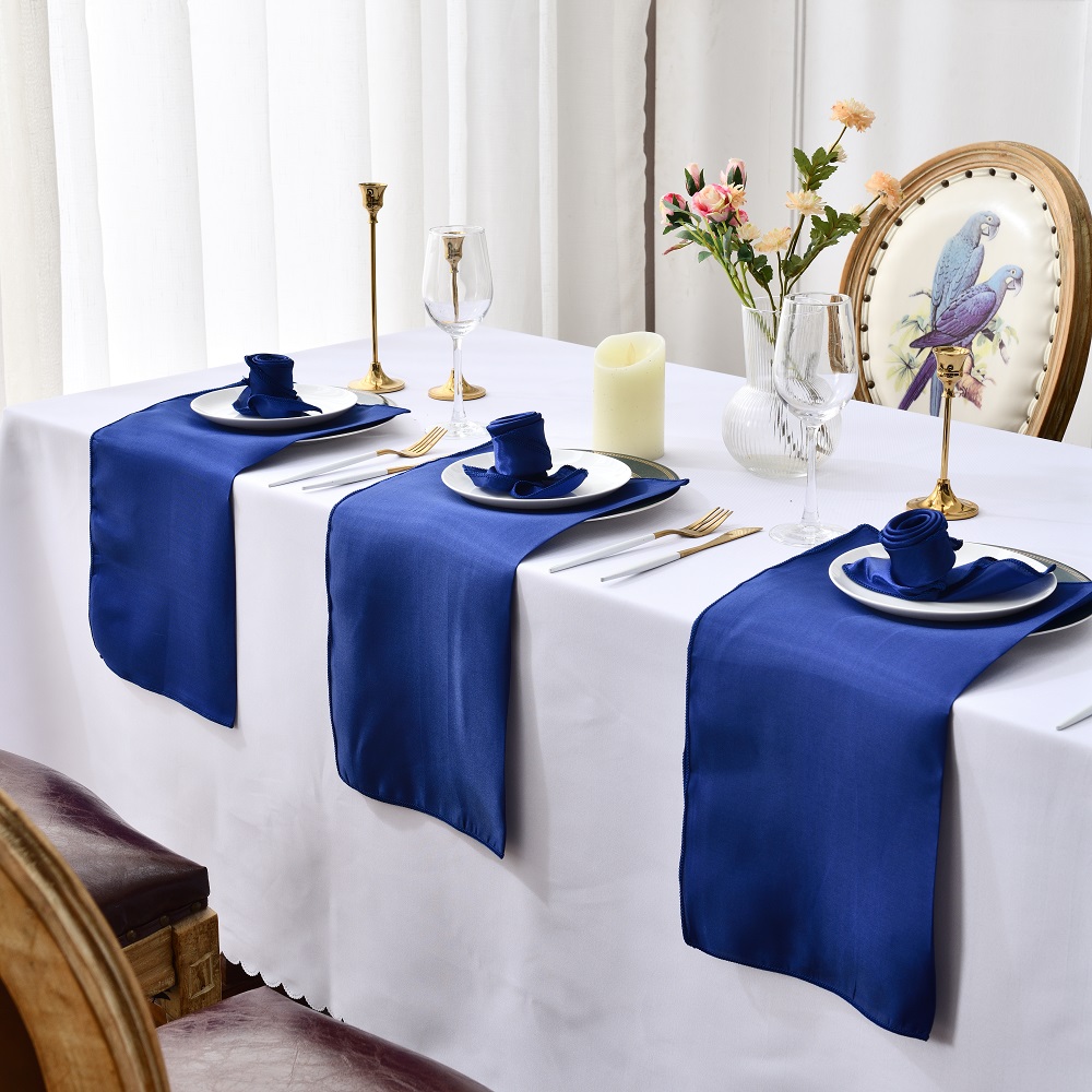 12pcs Square 50x50cm Washable Satin tail Napkin for Party Wedding birthday Table Cloth Soft Dinner Napkins BJ. R