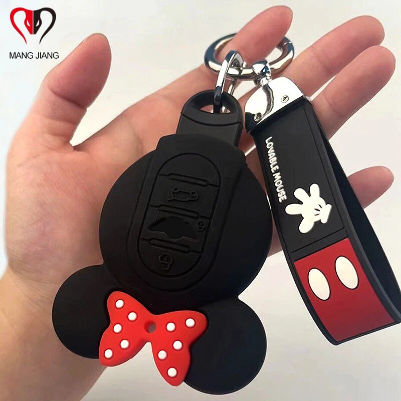 Car Key Cover For Mini Cooper F54 F55 F56 F60 Silica Gel Key Case Keychain Smart Fob Holder Decorative Car Essories