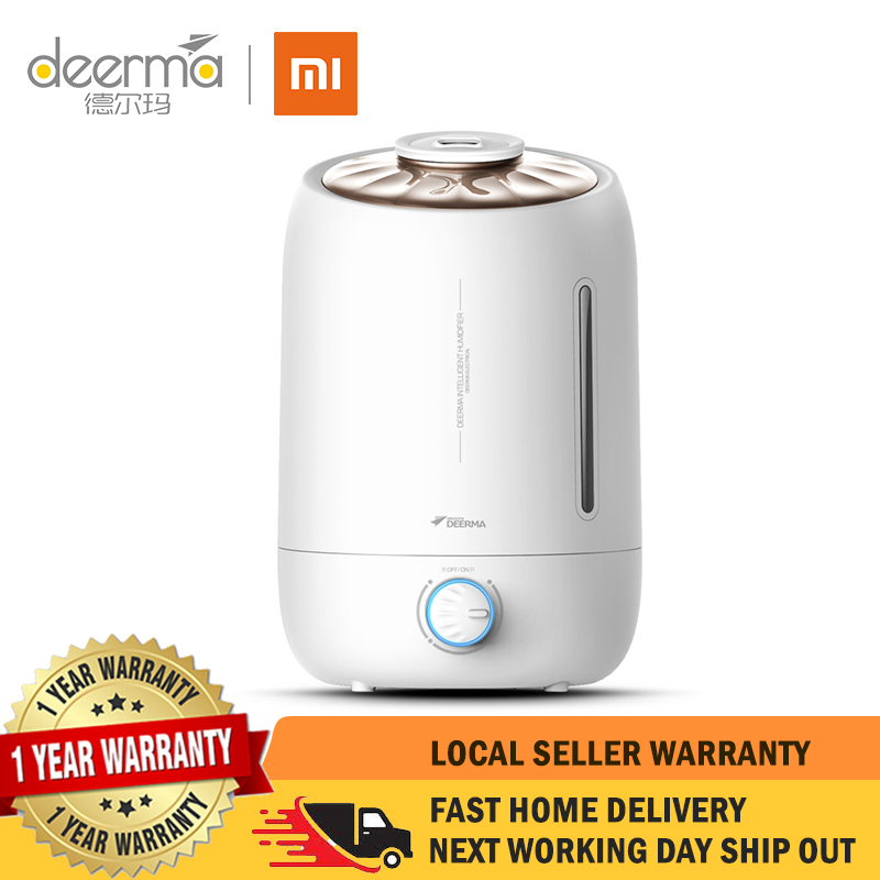【1 Year Local Warranty】Xiaomi Deerma Dem-F500 Air Humidifier Ultrasonic 5L Quiet Aroma Mist Maker Led Touch Screen Timing Function Home Water Small Mini Diffuser Essential Oil Singapore
