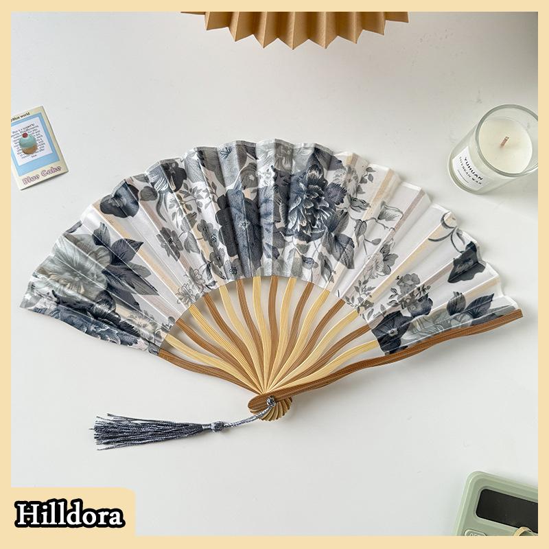 [Hilldora] Trung Quốc Nhật Bản phong cách quạt lụa gấp Quạt đám cưới fan hâm mộ nghệ thuật Quà Tặng khiêu vũ tay fan hâm mộ cổ điển tre gấp tay cầm hoa fan hâm mộ - 9