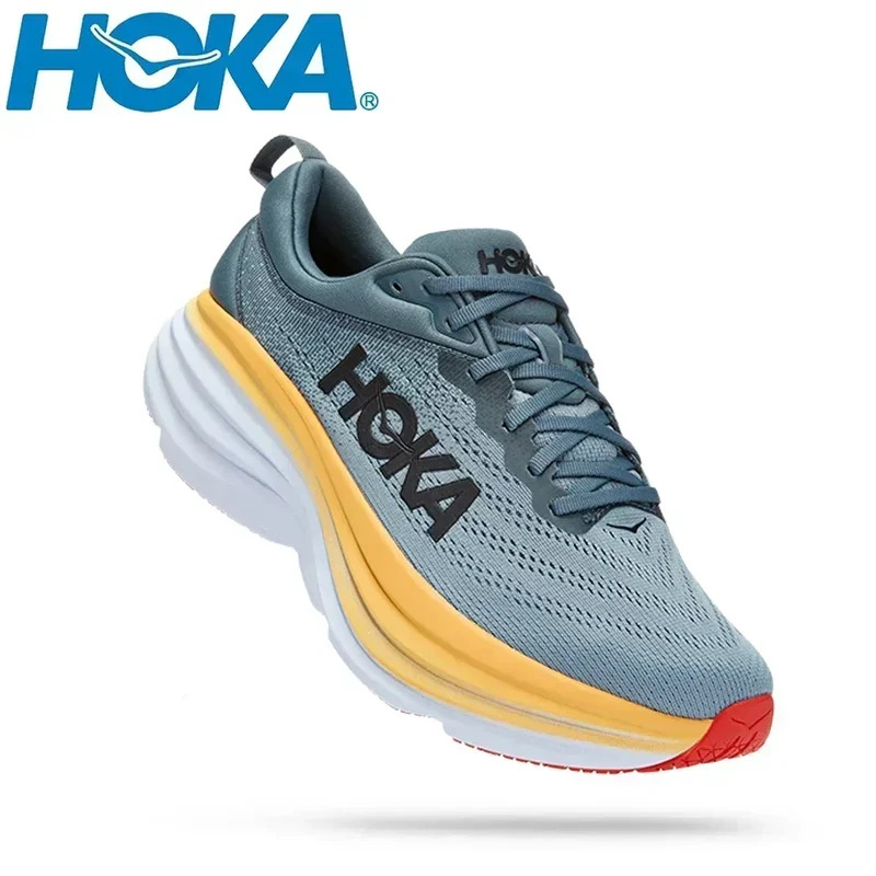 2025 New Original ✅   HOKA Bondi 8 Lightweight Breathable Outdoor Running Shoes Casual Sports Sneake