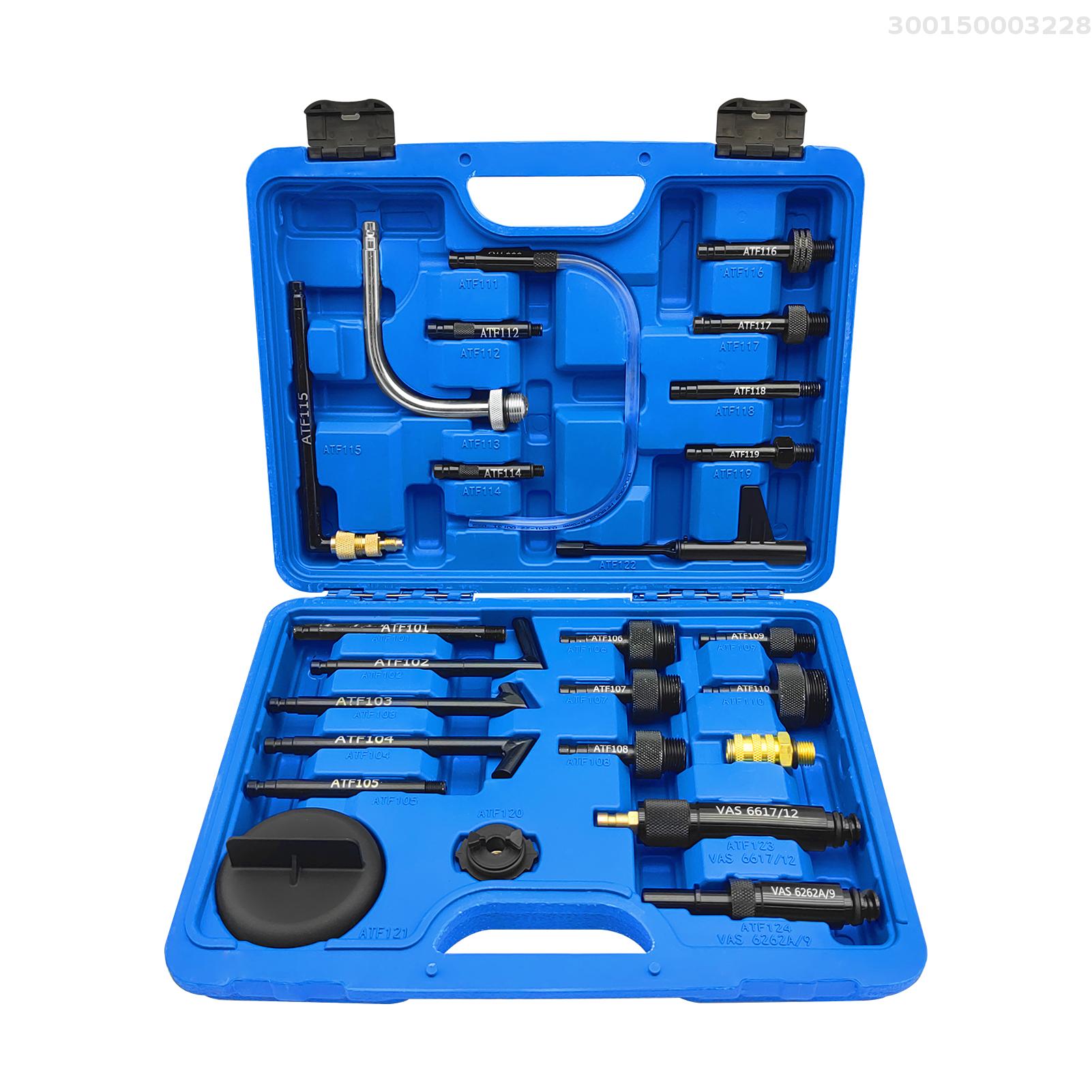 Transmission Fluid Refill Pump Kit With 7.5L Can & 15 Adapters - Manual ATF Transfer Tool
