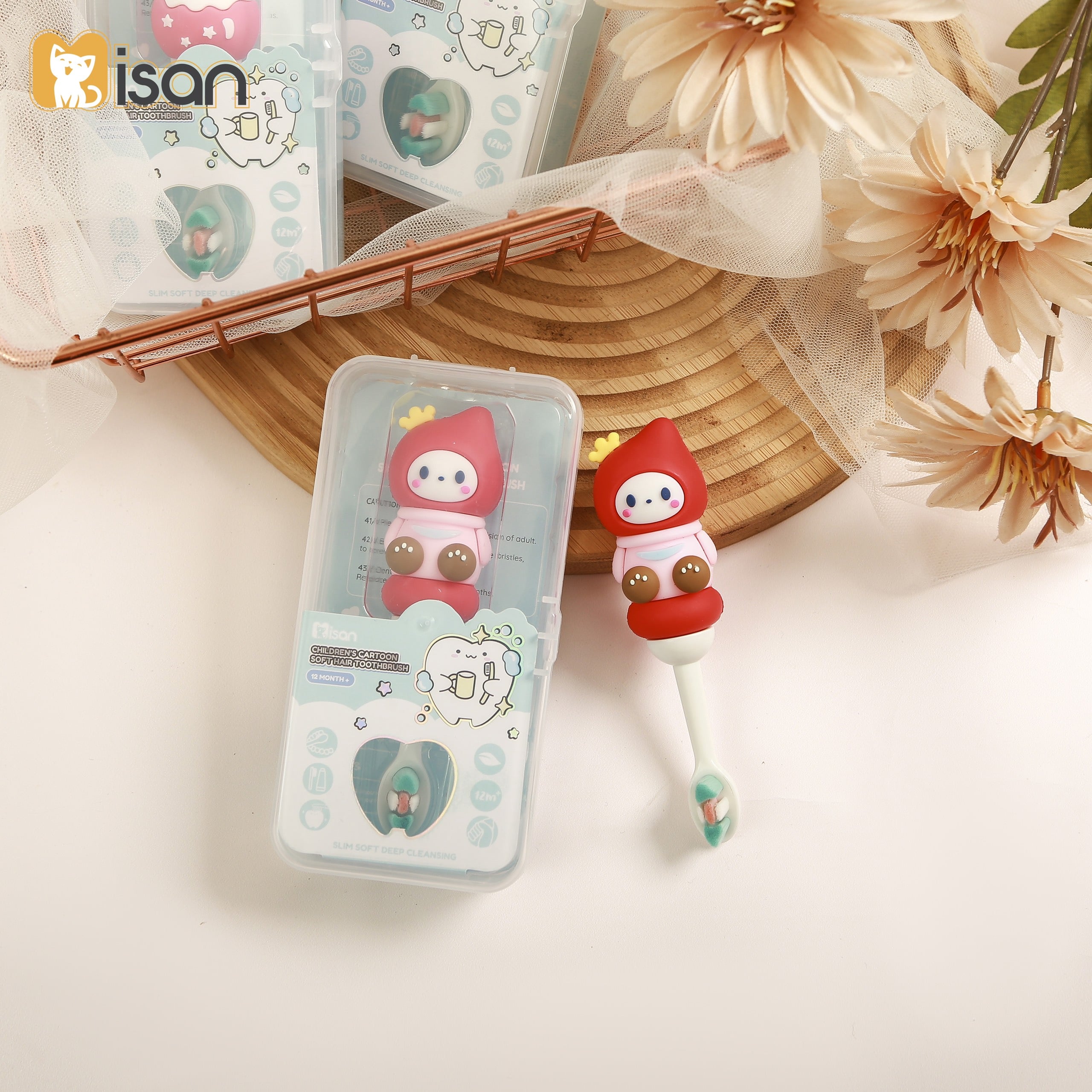 Bán chải đánh răng Misan hình Thú To cầm chắc tay cho bé Bebi123shop