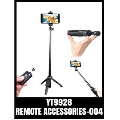 Yunteng YT9928 Selfie Stick Tripod Stand Remote Bluetooth Monopod Portable for Travel Camera Phone Handphone Smartphone Iphone Xiaomi Huawei Vivo Oppo Wireless Extendable