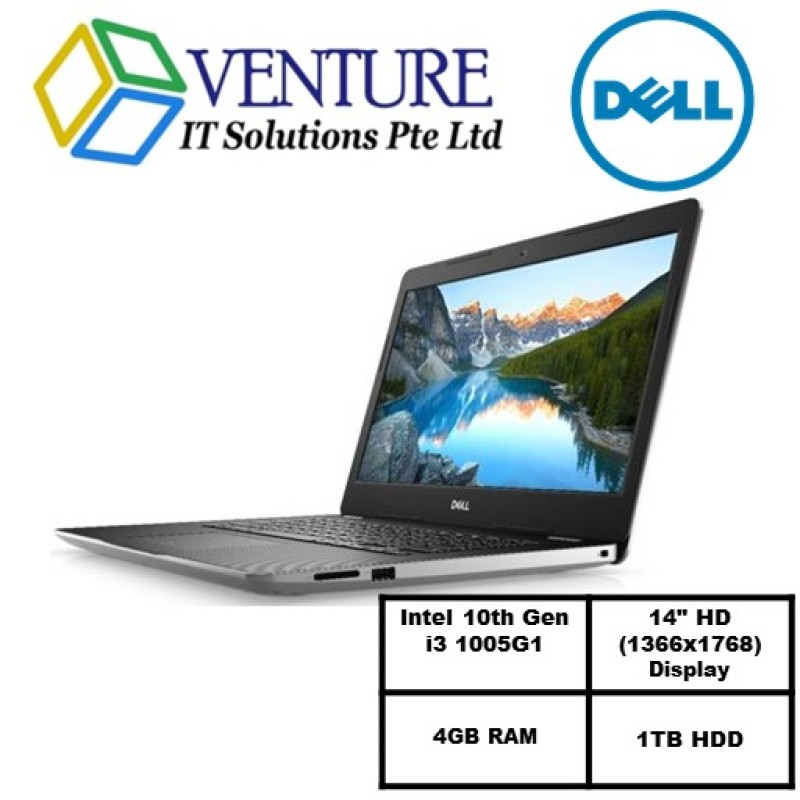 Laptop Dell Inspiron 3493 (READY STOCK)-i3 1005G1/14.0-inch HD (1366 x 768)/8GB RAM/1TB 5400 rpm 2.5 SATA Hard Drive/Win10/
