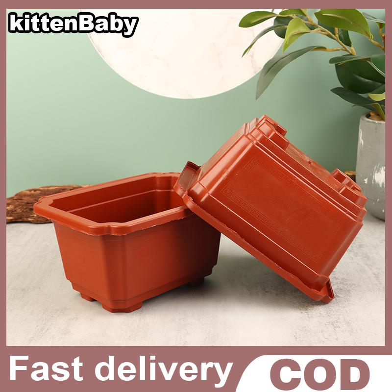 kittenBaby กระถางปลูกต้นไม้ในร่มแบบคลาสสิกทรงสี่เหลี่ยมกระถางต้นกระบองเพชรสำหรับใช้ในบ้านสำนักงาน5ชิ้น ราคา 57 บาท*ส่งฟรี