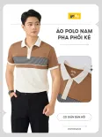 Áo Polo Nam Yody Pha Phối Kẻ co giãn thoáng mát chống nhăn MCPO25A533