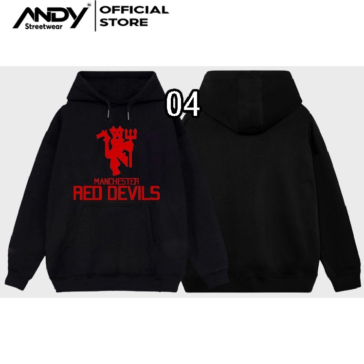 Áo khoác hoodie nam CLB Manchester United chất nỉ bông dày dáng rộng thoải mái BST 12 mẫu hoodie MU 