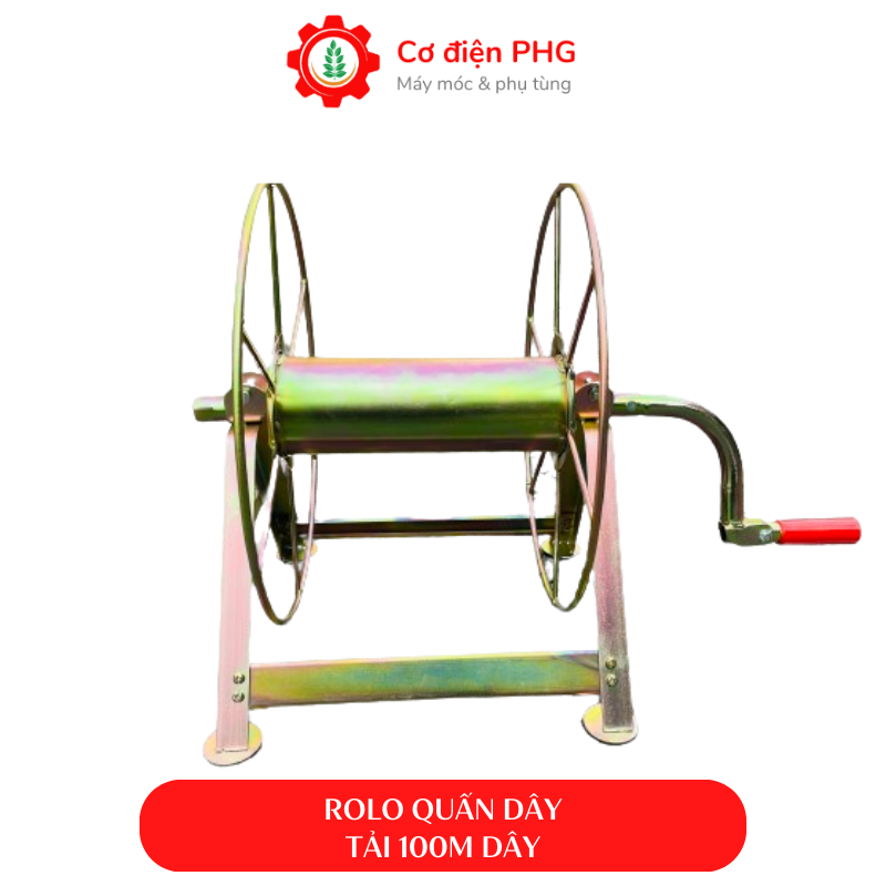 Rolo quấn dây dùng cho dây phun xịt, rửa xe áp lực cao, chịu tải 100 mét dây